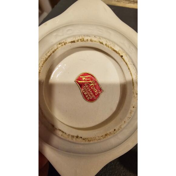 Lefton Japan Ceramic Cherub Cupid White Mini Bowl Pitcher Creamer Set 5” Vintage - Picture 5 of 7